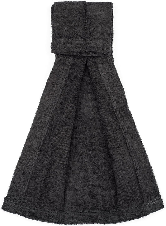 Football Towel, Pure Cotton Quarterback Football Field Towel with Hook & Loop Closure, Sports Towels for Sweat & Maintaining Grip, Versatile for Gym, Yoga, Youthful, Black